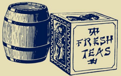 Bld - Zeichnung Fass und Teepackung