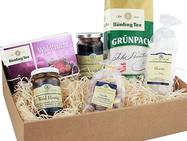 Bild Präsentekorbwaren in Stroh